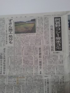 地元地方紙「新潟日報」10月20日付け朝刊（社会面）